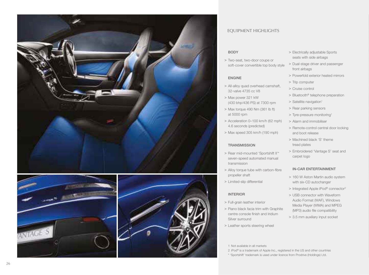 2012 Aston Martin Model Range Brochure Page 14